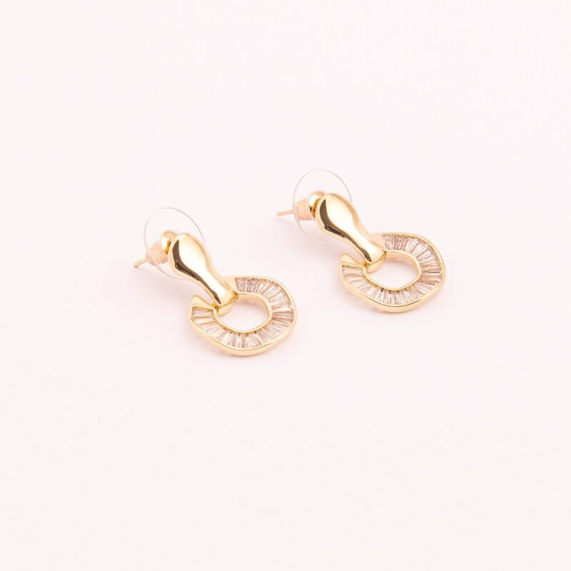 Crystal Embellished Drop Earrings