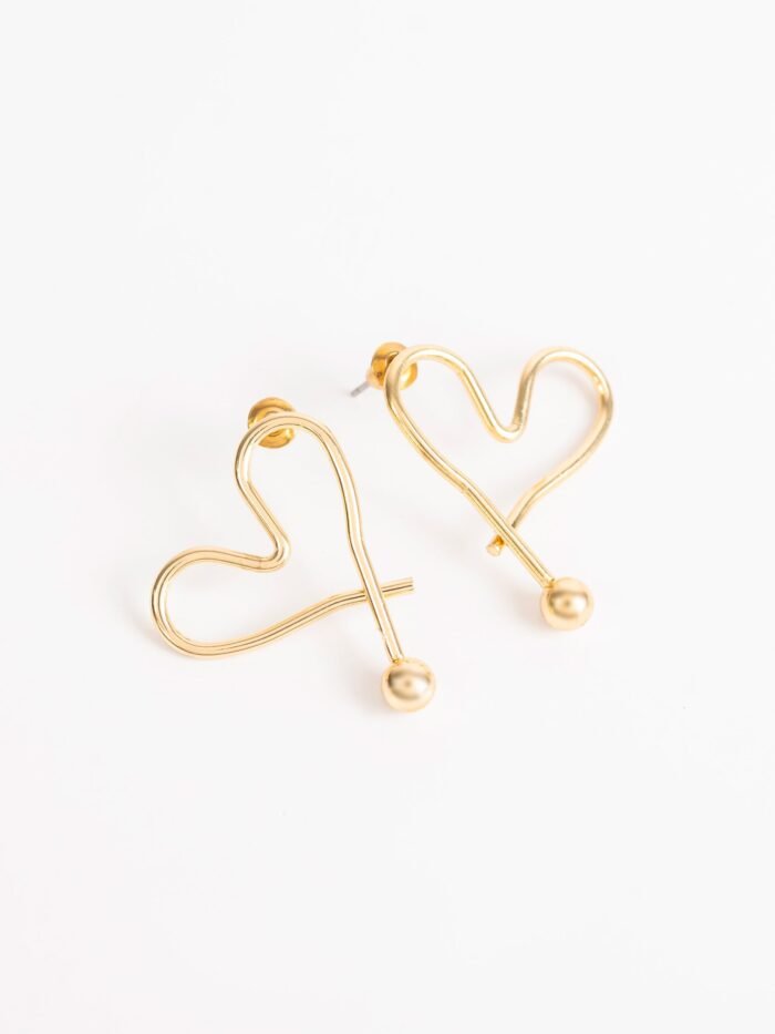 Abstract Heart Earrings