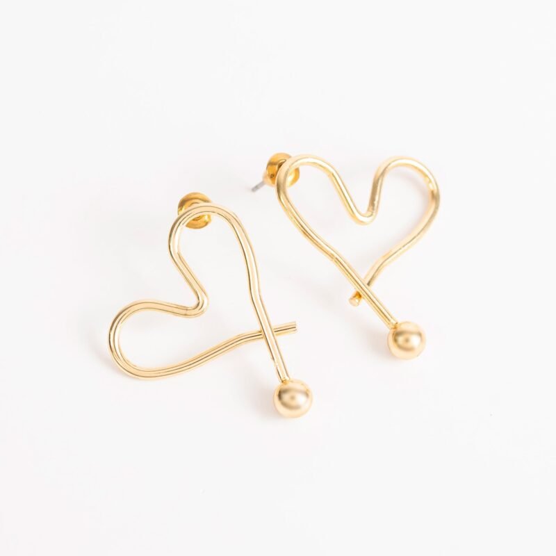 Abstract Heart Earrings
