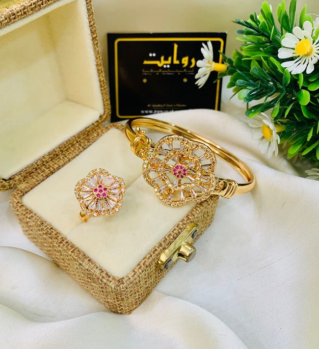 Zircon Kara & Ring-04 (Ruby)