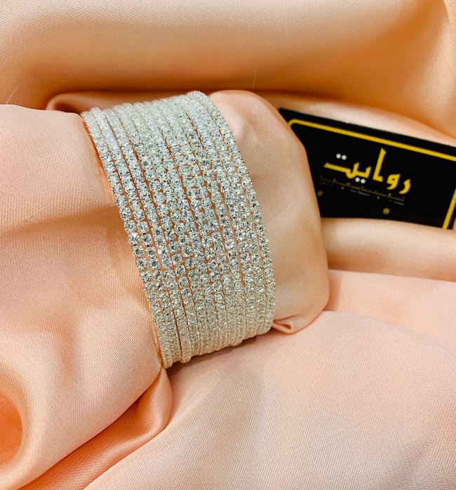 Zircon bangles-20 (Silver)