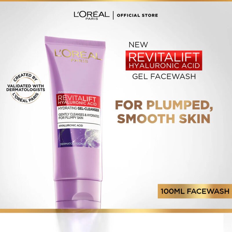 Lâ€™OrÃ©al Paris - Revitalift Hyaluronic Acid Hydrating Gel Facewash 100ml